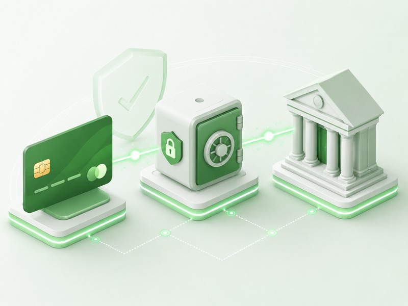Secure payment gateway flow from credit card to bank vault